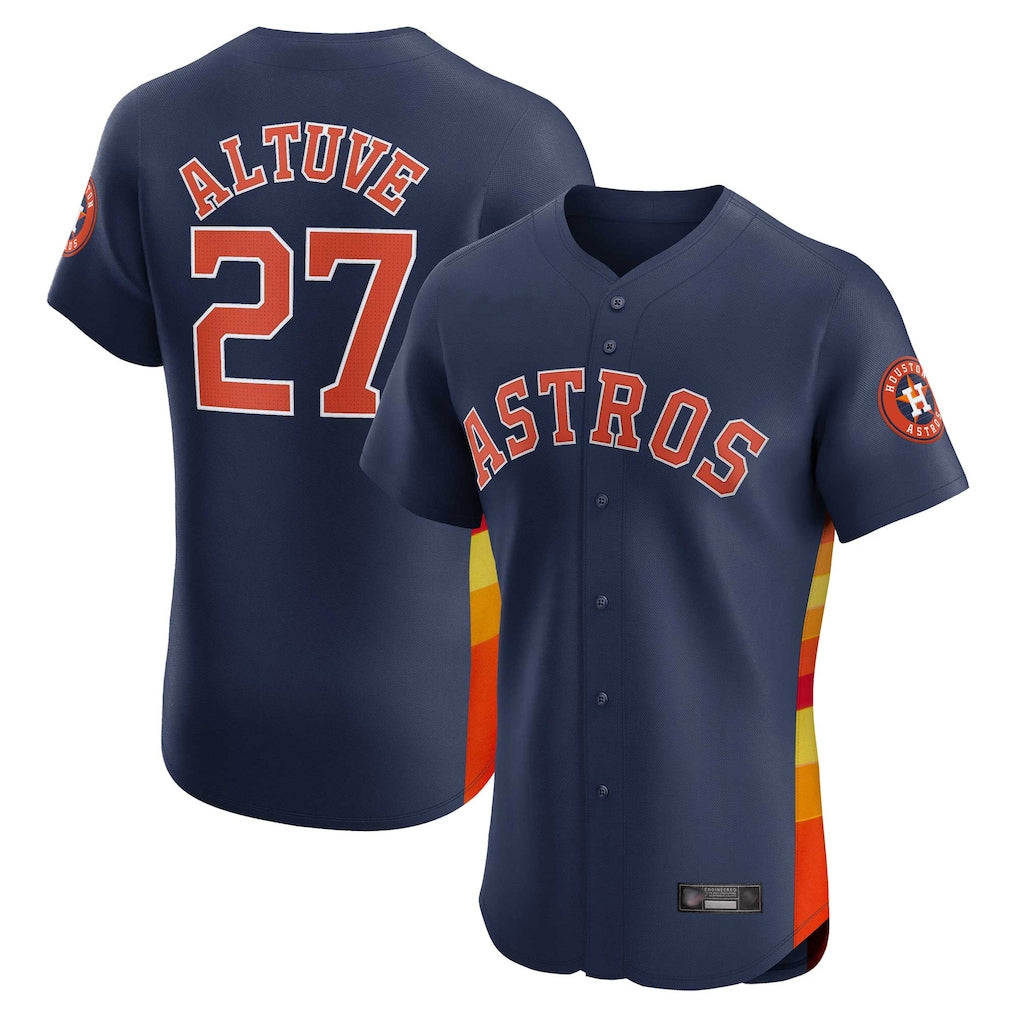 Davalo H.Astros #27 Jose Altuve Player Navy Limited Elite Home Stitched Jerseys