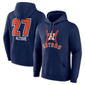 Davalo H.Astros #27 Jose Altuve Player Navy Pullover Hoodie Stitched Jerseys