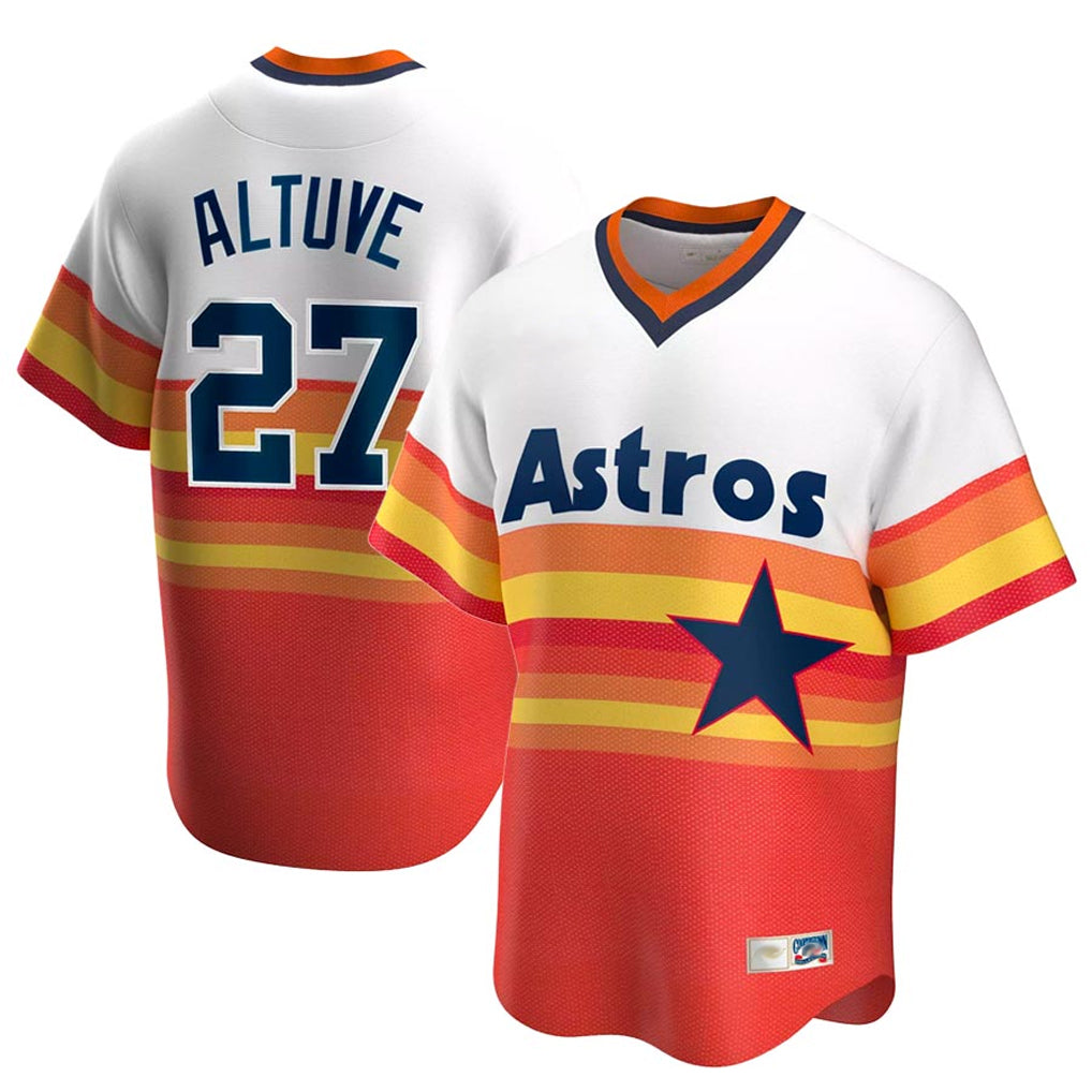 Davalo H.Astros #27 Jose Altuve Player Rainbow Cooperstown Collection T-shirt Stitched Jerseys