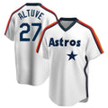Davalo H.Astros #27 Jose Altuve Player White Cooperstown Collection T-shirt Stitched Jerseys