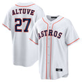 Davalo H.Astros #27 Jose Altuve Player White Home Game Stitched Jerseys