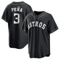 Davalo H.Astros #3 Jeremy Pe?a Player Black Home Game Stitched Jerseys