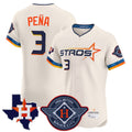 Davalo H.Astros #3 Jeremy Pe?a Player Cream City Connect Texas Patch Vapor Premier Limited Elite Home Stitched Jerseys