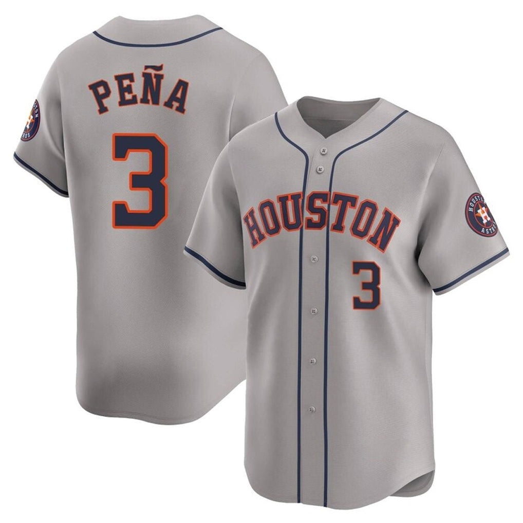 Davalo H.Astros #3 Jeremy Pe?a Player Gray Home Limited Stitched Jerseys