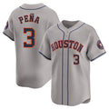 Davalo H.Astros #3 Jeremy Pe?a Player Gray Home Limited Stitched Jerseys
