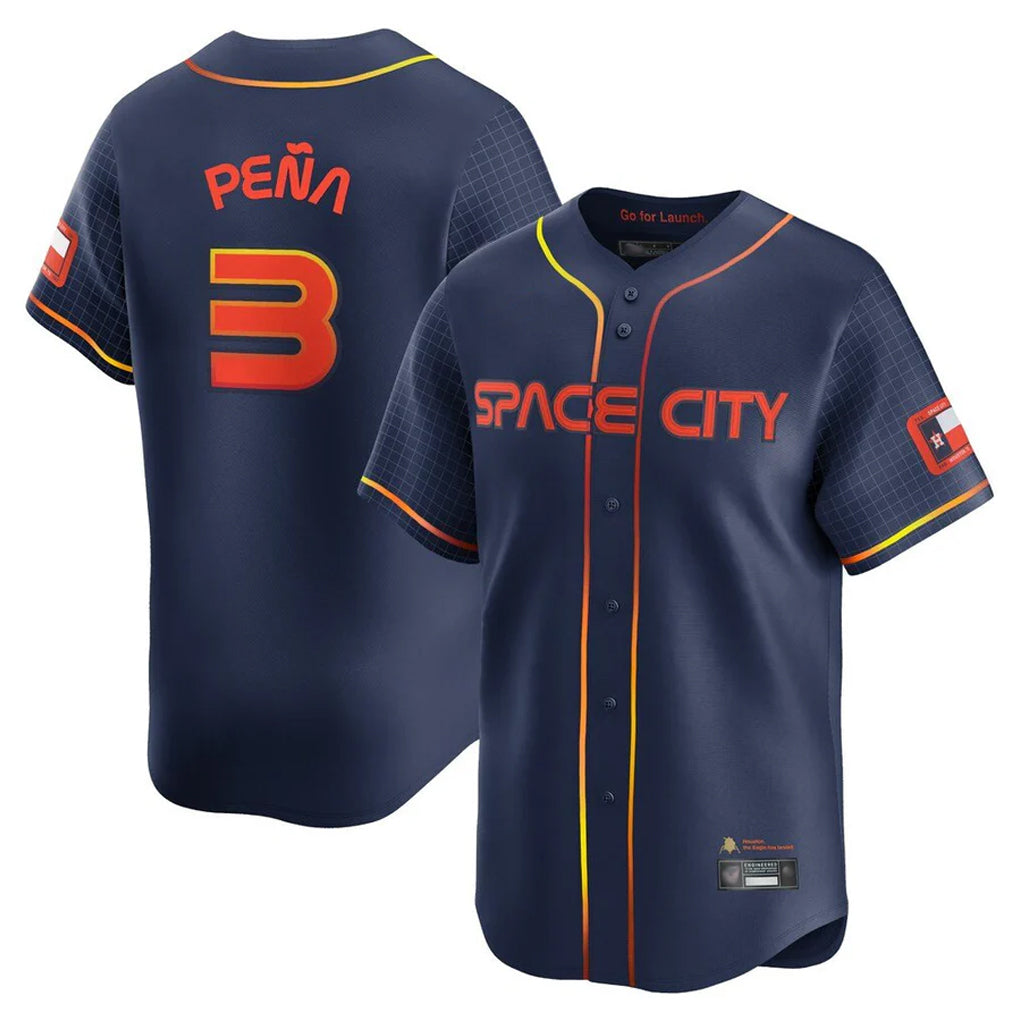 Davalo H.Astros #3 Jeremy Pe?a Player Navy City Connect Home Limited Stitched Jerseys