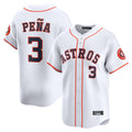 Davalo H.Astros #3 Jeremy Pe?a Player White Home Limited Stitched Jerseys