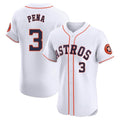 Davalo H.Astros #3 Jeremy Pe?a Player White Limited Elite Home Stitched Jerseys