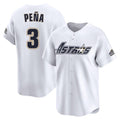 Davalo H.Astros #3 Jeremy Pe?a Player White Throwback Cooperstown Collection Limited Stitched Jerseys