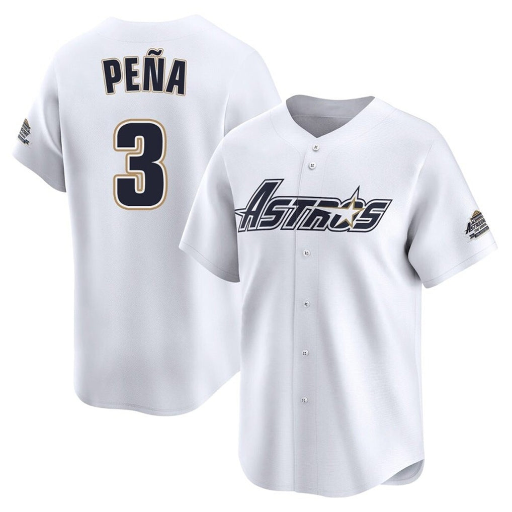 Davalo H.Astros #3 Jeremy Pe?a Player White Throwback Cooperstown Collection Limited Stitched Jerseys