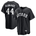 Davalo H.Astros #44 Yordan Alvarez Player Black Home Game Stitched Jerseys