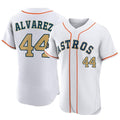 Davalo H.Astros #44 Yordan Alvarez Player Gold Collection Limited Elite Home Stitched Jerseys