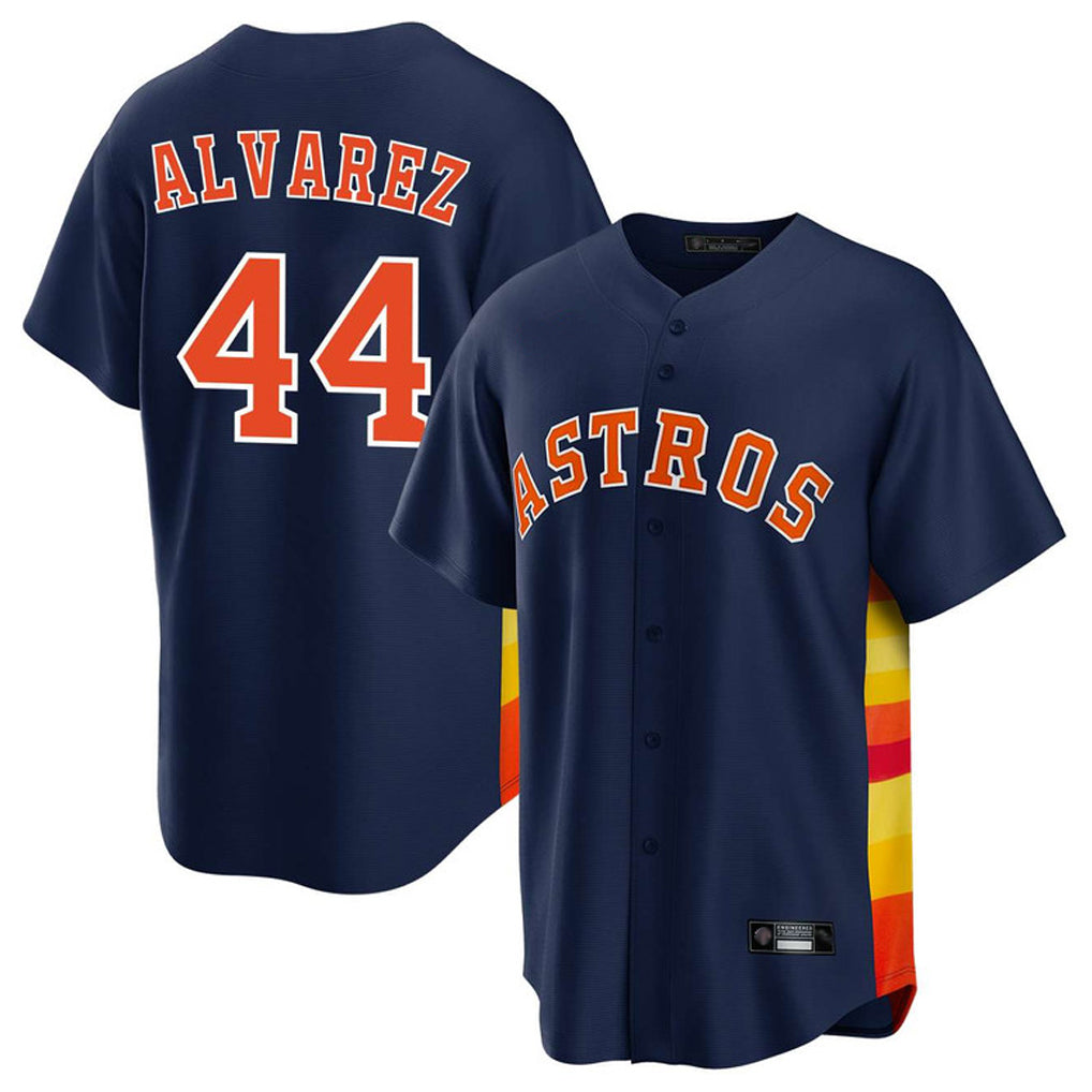 Davalo H.Astros #44 Yordan Alvarez Player Navy Home Game Stitched Jerseys