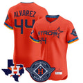 Davalo H.Astros #44 Yordan Alvarez Player Orange City Connect Texas Patch Vapor Premier Limited Elite Home Stitched Jerseys