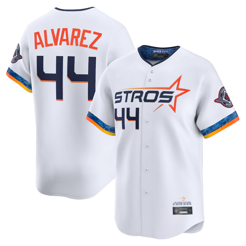 Davalo H.Astros #44 Yordan Alvarez Player White City Connect Limited Home Stitched Jerseys