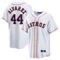 Davalo H.Astros #44 Yordan Alvarez Player White Home Game Stitched Jerseys