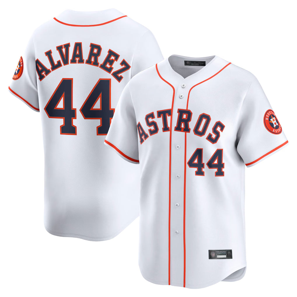 Davalo H.Astros #44 Yordan Alvarez Player White Home Limited Stitched Jerseys