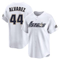 Davalo H.Astros #44 Yordan Alvarez Player White Throwback Cooperstown Collection Limited Stitched Jerseys
