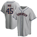 Davalo H.Astros #45 Tatsuya Imai Player Gray Home Game Stitched Jerseys