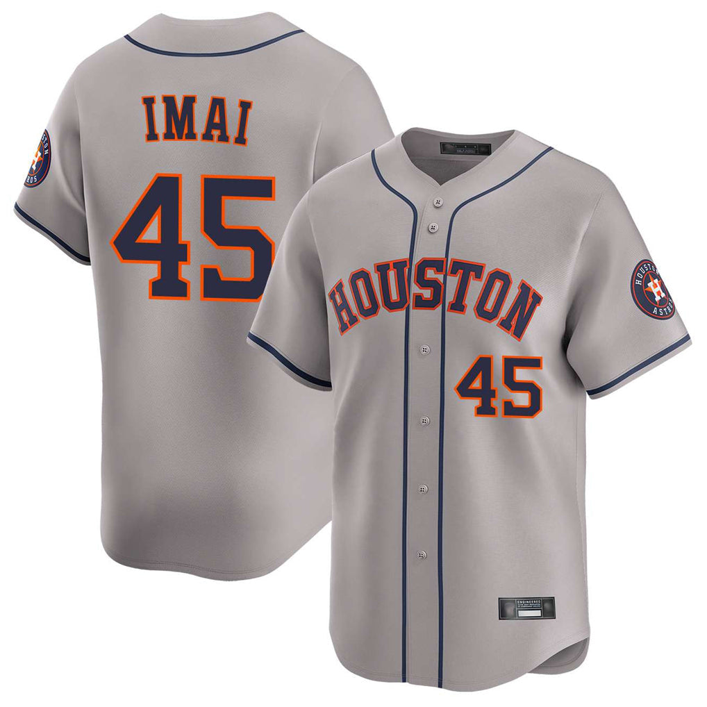 Davalo H.Astros #45 Tatsuya Imai Player Gray Home Limited Stitched Jerseys