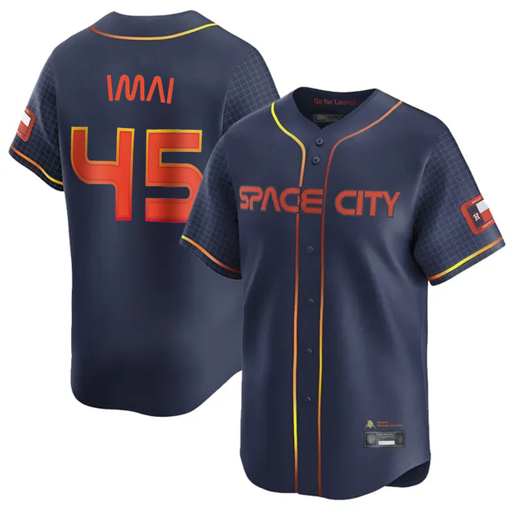 Davalo H.Astros #45 Tatsuya Imai Player Navy City Connect Home Limited Stitched Jerseys