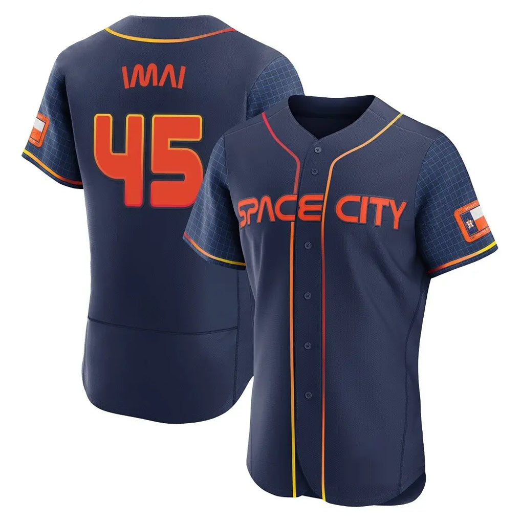 Davalo H.Astros #45 Tatsuya Imai Player Navy City Connect Limited Elite Home Stitched Jerseys