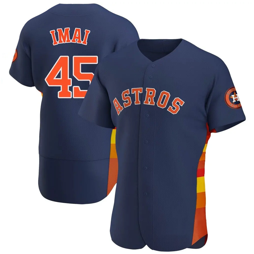 Davalo H.Astros #45 Tatsuya Imai Player Navy Home Limited Elite Stitched Jerseys
