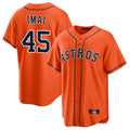 Davalo H.Astros #45 Tatsuya Imai Player Orange Home Game Stitched Jerseys