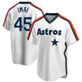 Davalo H.Astros #45 Tatsuya Imai Player White Cooperstown Collection T-shirt Stitched Jerseys