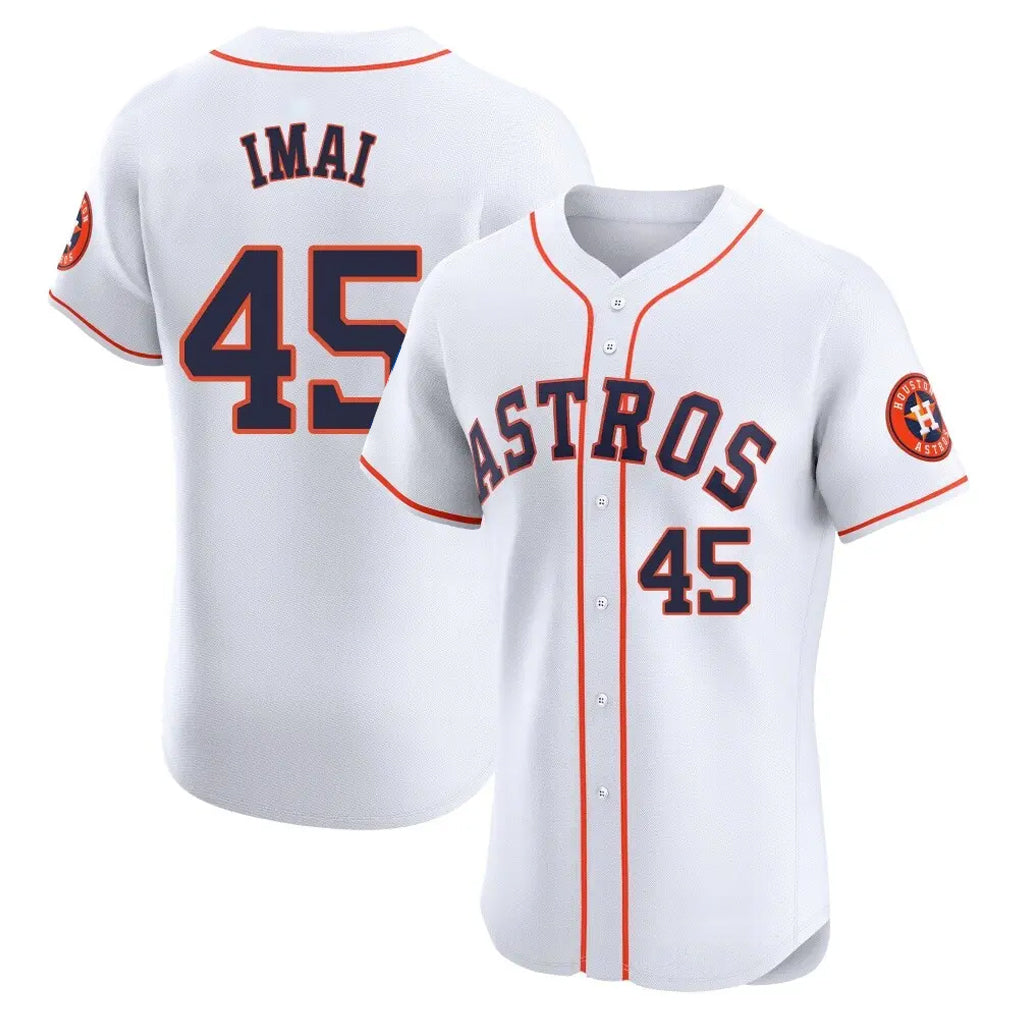 Davalo H.Astros #45 Tatsuya Imai Player White Limited Elite Home Stitched Jerseys