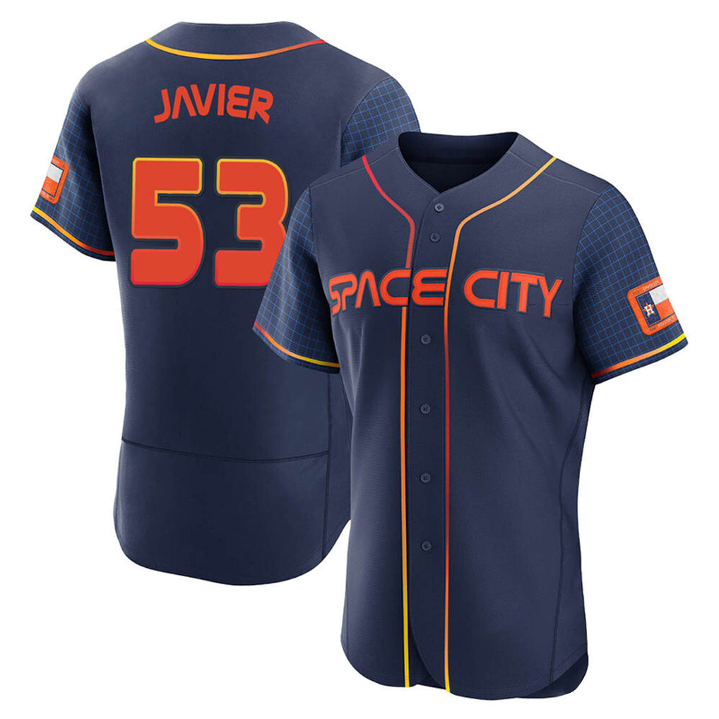 Davalo H.Astros #53 Cristian Javier Player Navy City Connect Limited Elite Home Stitched Jerseys
