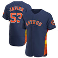 Davalo H.Astros #53 Cristian Javier Player Navy Home Limited Elite Stitched Jerseys