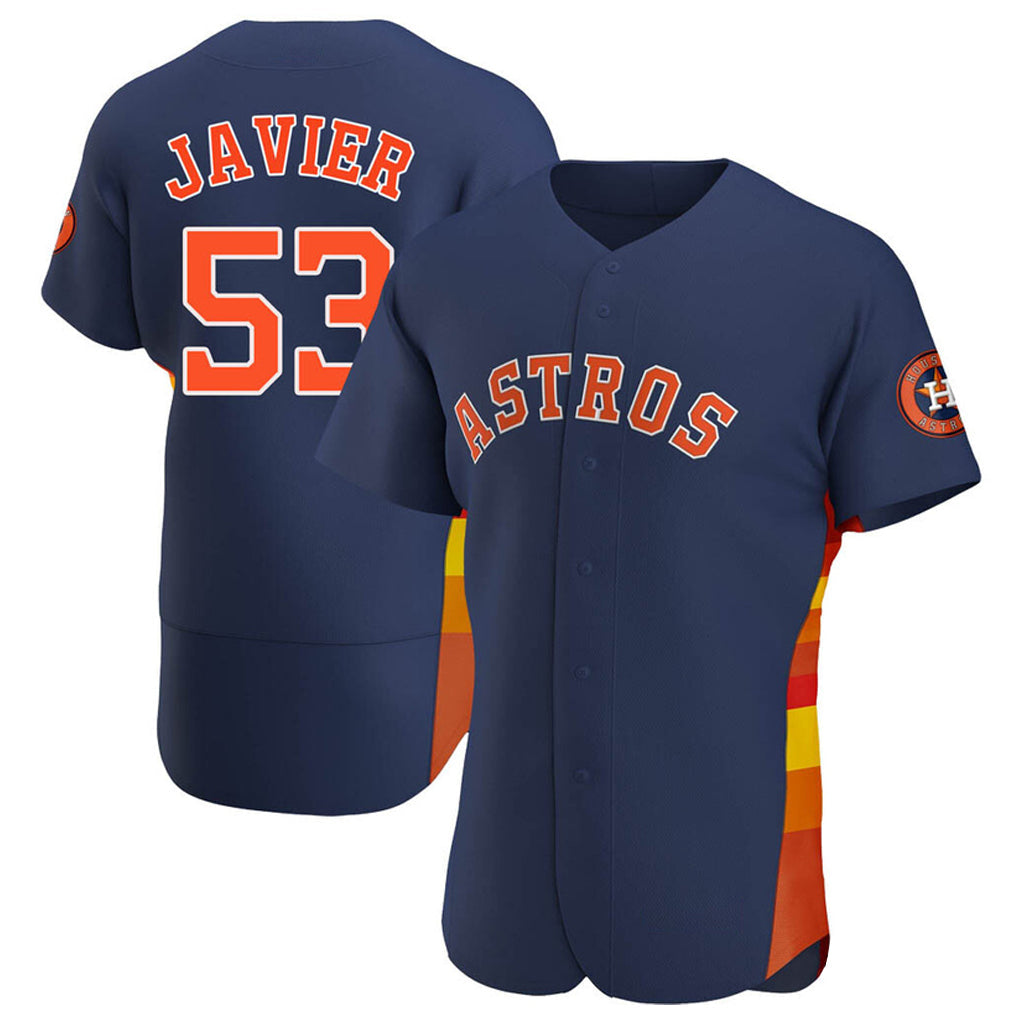 Davalo H.Astros #53 Cristian Javier Player Navy Home Limited Elite Stitched Jerseys