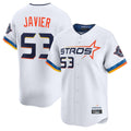 Davalo H.Astros #53 Cristian Javier Player White City Connect Limited Home Stitched Jerseys