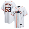 Davalo H.Astros #53 Cristian Javier Player White Home Game Stitched Jerseys