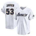 Davalo H.Astros #53 Cristian Javier Player White Throwback Cooperstown Collection Limited Stitched Jerseys