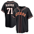 Davalo H.Astros #71 Josh Hader Player Black Fashion Out Home Game Stitched Jerseys