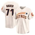 Davalo H.Astros #71 Josh Hader Player Cream Throwback Cooperstown Collection Limited Stitched Jerseys