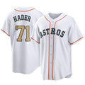 Davalo H.Astros #71 Josh Hader Player Gold Collection Game Home Stitched Jerseys