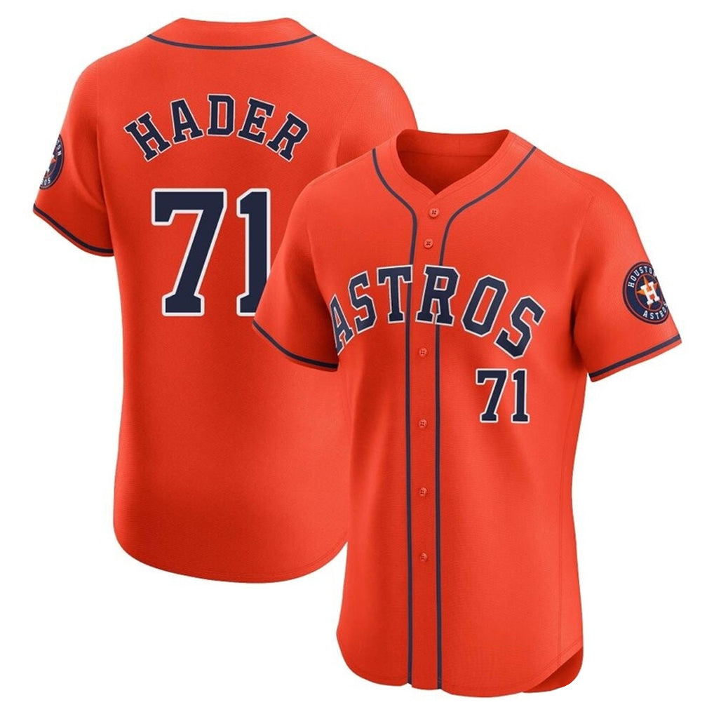 Davalo H.Astros #71 Josh Hader Player Orange Home Limited Elite Stitched Jerseys