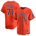 Davalo H.Astros #71 Josh Hader Player Orange Home Limited Stitched Jerseys