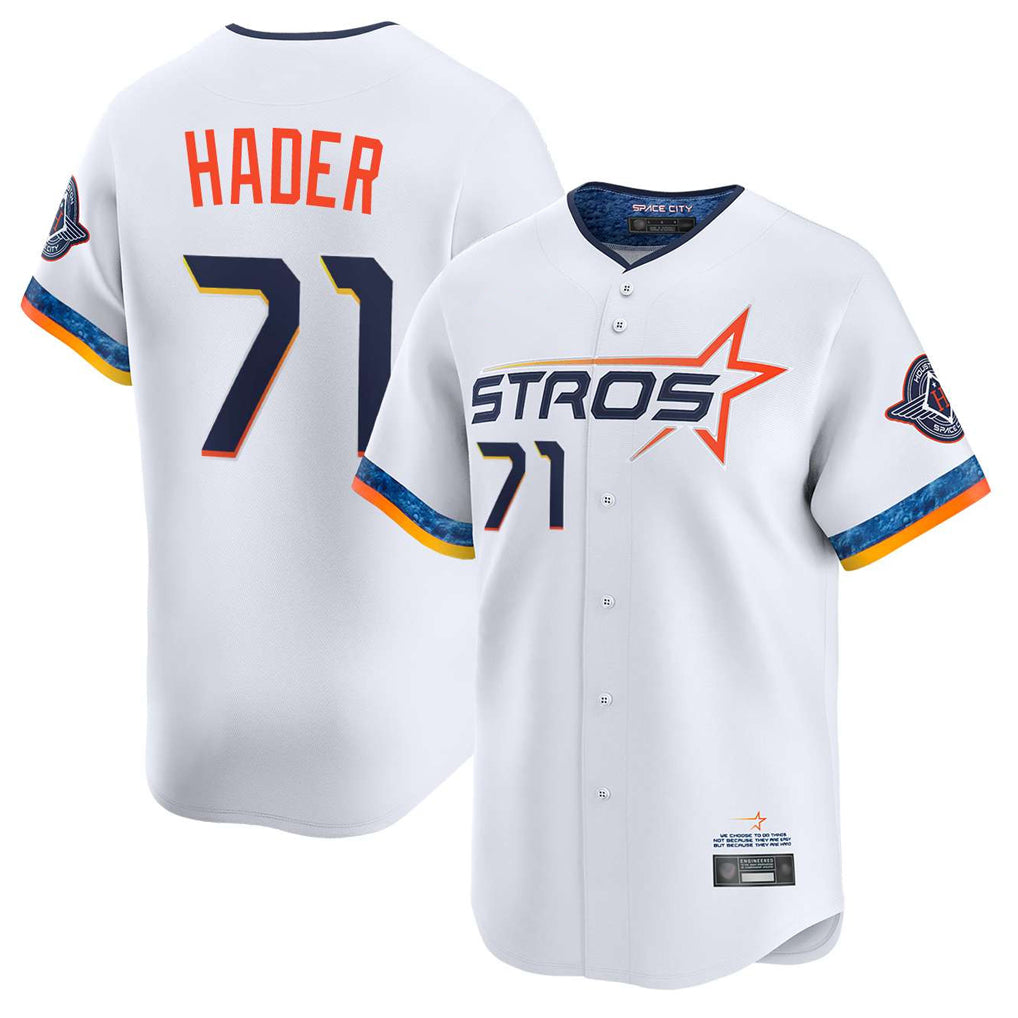 Davalo H.Astros #71 Josh Hader Player White City Connect Limited Home Stitched Jerseys