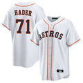Davalo H.Astros #71 Josh Hader Player White Home Game Stitched Jerseys