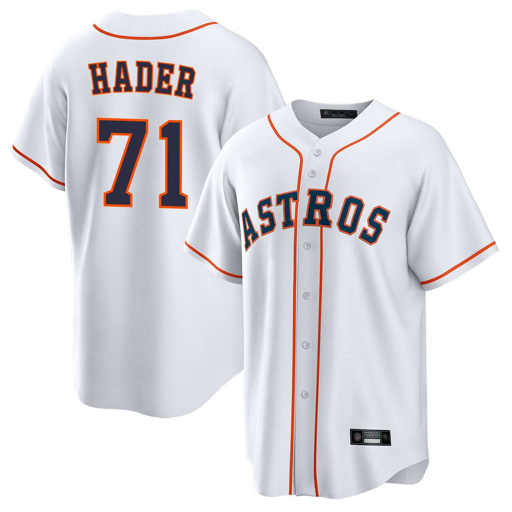 Davalo H.Astros #71 Josh Hader Player White Home Game Stitched Jerseys