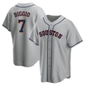 Davalo H.Astros #7 Craig Biggio Player Gray Home Game Stitched Jerseys