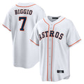 Davalo H.Astros #7 Craig Biggio Player White Home Game Stitched Jerseys