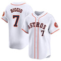 Davalo H.Astros #7 Craig Biggio Player White Home Limited Stitched Jerseys