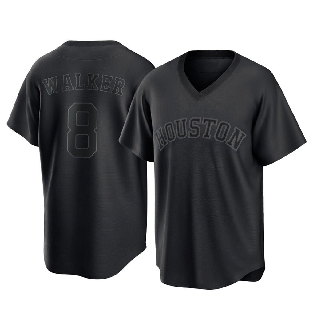 Davalo H.Astros #8 Christian Walker Player Black Fashion T-shirt Home Game Stitched Jerseys