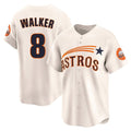 Davalo H.Astros #8 Christian Walker Player Cream Throwback Cooperstown Collection Limited Stitched Jerseys