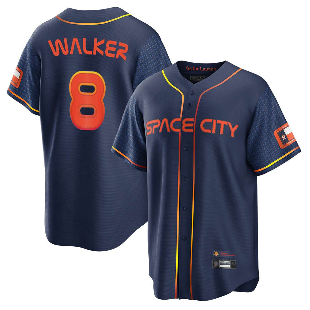 Davalo H.Astros #8 Christian Walker Player Navy City Connect Home Game Stitched Jerseys